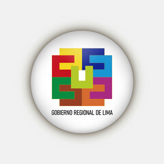 Obraz premium Department of Lima Flag. Peru. Vector Illustration.