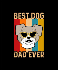 Best Dog Dad Ever T-shirt design 