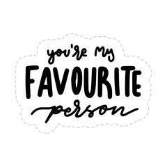 your're my favorite person happy friendship day stickers