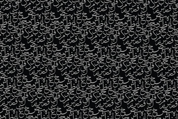 Background Arabic letters used in inscriptions, ornaments, Islamic inscriptions, Arabic ornaments. ramadan style, ramadan kareem. background vector illustration.