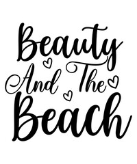 Beauty And The Beach SVG Cut File