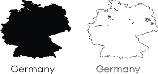 Germany map silhouette