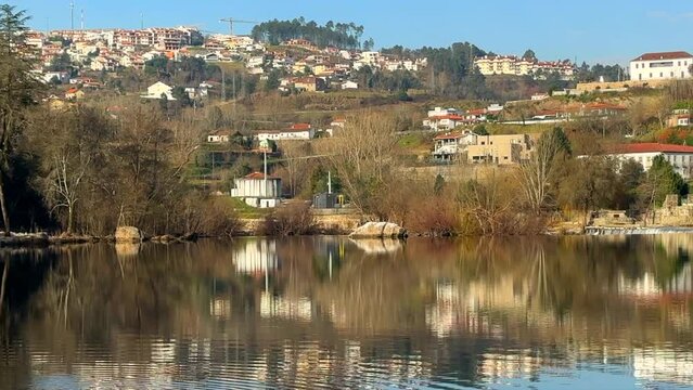 The city of Amarante by the Tamega river in Portugal