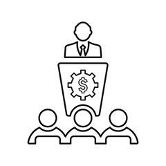 Business Lecture icon. Outline Design.