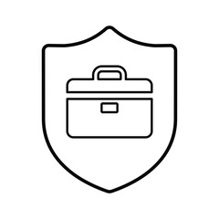 Business Protection icon. Outline Design.