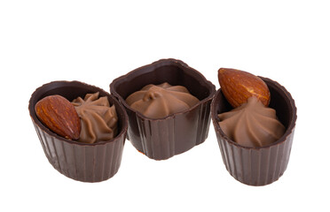 chocolate sweets baskets isolated