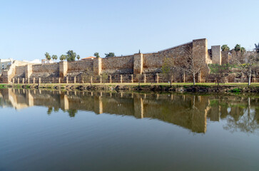 Fototapeta na wymiar Alcazaba árabe de Mérida (siglo IX). Badajoz, Extremadura, España.