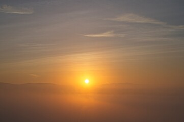 Sunrise and Fog at Umbria, Italy