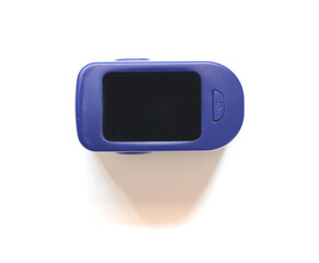 Fingertip temperature probe on white background