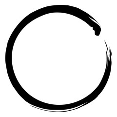 Zen Enso Circle Paint Brush Art Stroke Logo Design 