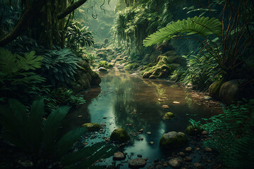 Rain Forest. Generative ai