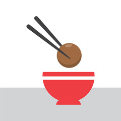 Japanese traditional food vector illustration.