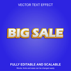 Big sale typography editable text effect