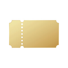 Gold coupon sticker. Gradient promotional voucher for business - obrazy, fototapety, plakaty