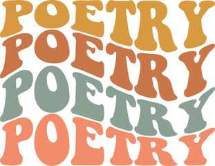 Poetry Wavy Retro svg Design