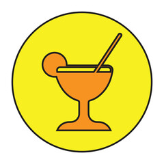 Beverage, drinks, glass icon