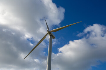 Wind turbines for electric power production, Wexford, Ireland.