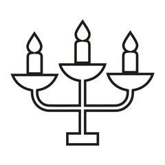 Candle, candlestick, fire icon