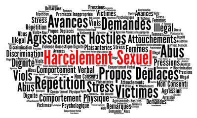 Harcèlement sexuel nuage de mots