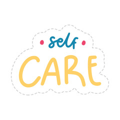 Self Care Sticker. Dignity Lettering Stickers