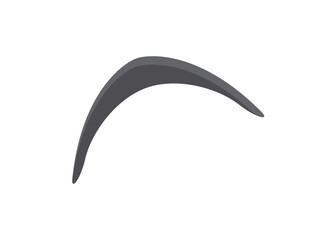 Boomerang black. Australian aboriginal curved weapons