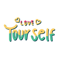 Love Yourself Sticker. Dignity Lettering Stickers
