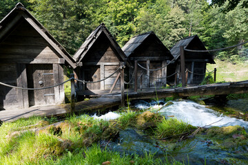 Fototapeta na wymiar old watermills Mlincici Bosnia Herzegovina