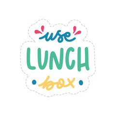 Use Lunch Box Sticker. Ecology Lettering Stickers