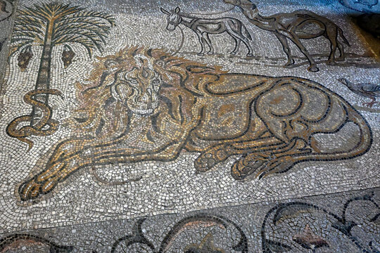 Mosaic image in the monastery of Gerasim of Jordan