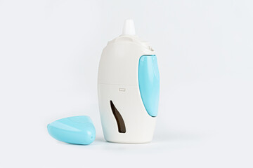 Ashtma inhaler isolated on white background.