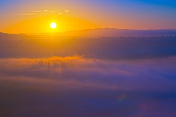 Sunrise and Fog at Umbria, Italy