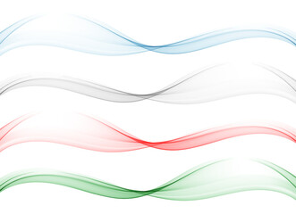 Set of wavy,colored elements,abstract wave