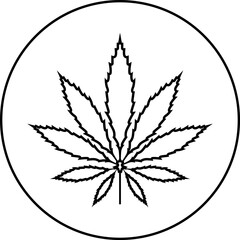 Cannabis leaf vector icon. Marijuana legalize symbol, marijuana or hemp icon, cannabis medical sign vector illustration.