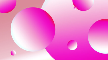 Abstract liquid fluid circles pink, red , brown and cream color background with copy space. 3D sphere shape pastel color design. Creative minimal bubble trendy gradient template. illustration