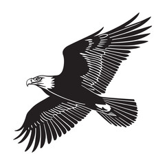 eagle silhouette. tattoo icon vector