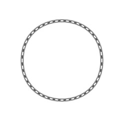 Circle from chain. Empty round decoration connections