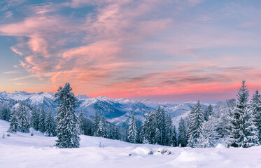 Wintermorgen im Karwendelgebirge