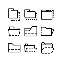 folder icon or logo isolated sign symbol vector illustration - high quality black style vector icons
