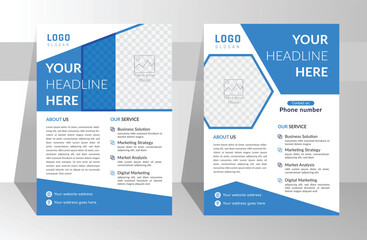 Modern A4 corporate creative clean business flyer design template layout for advertising and promotion growth. vector white background color circle design flyer template. unique image flyer inspire