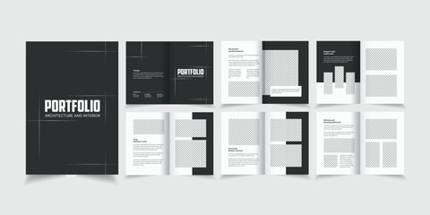 Architecture and interior portfolio layout design