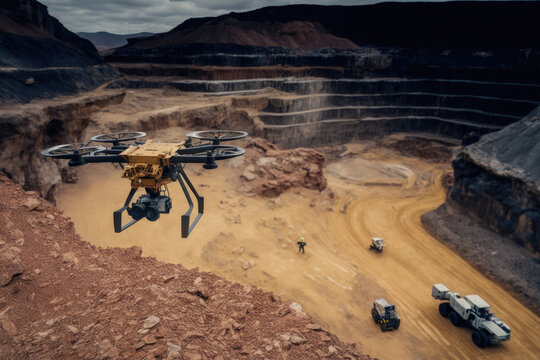 Use of drones in mining Generative AI