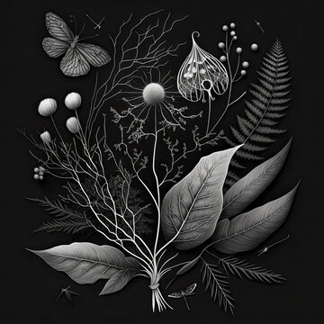 Botanica sketches leaves