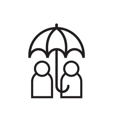 couple under umbrella icon vector EPS 10