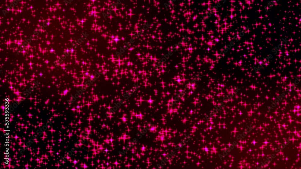 Wall mural red stars and shiny particles flash quickly—abstract loopable 4k background at 60fps.