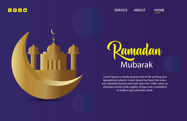 Ramadan kareem traditional islamic background design, banner design