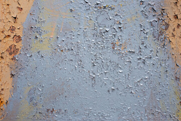 Old painted metal texture with traces of rust