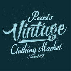 vintage retro handmade illustration typography t-shirt printing