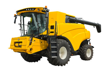 Modern agricultural combine, side view