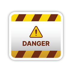 Fototapeta premium danger board sign vector illustration