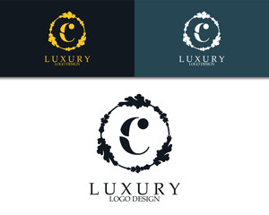 letter C luxury logo design,suitable for brand identity,logo boutique,logo spa,logo restaurant,logo hotel and etc